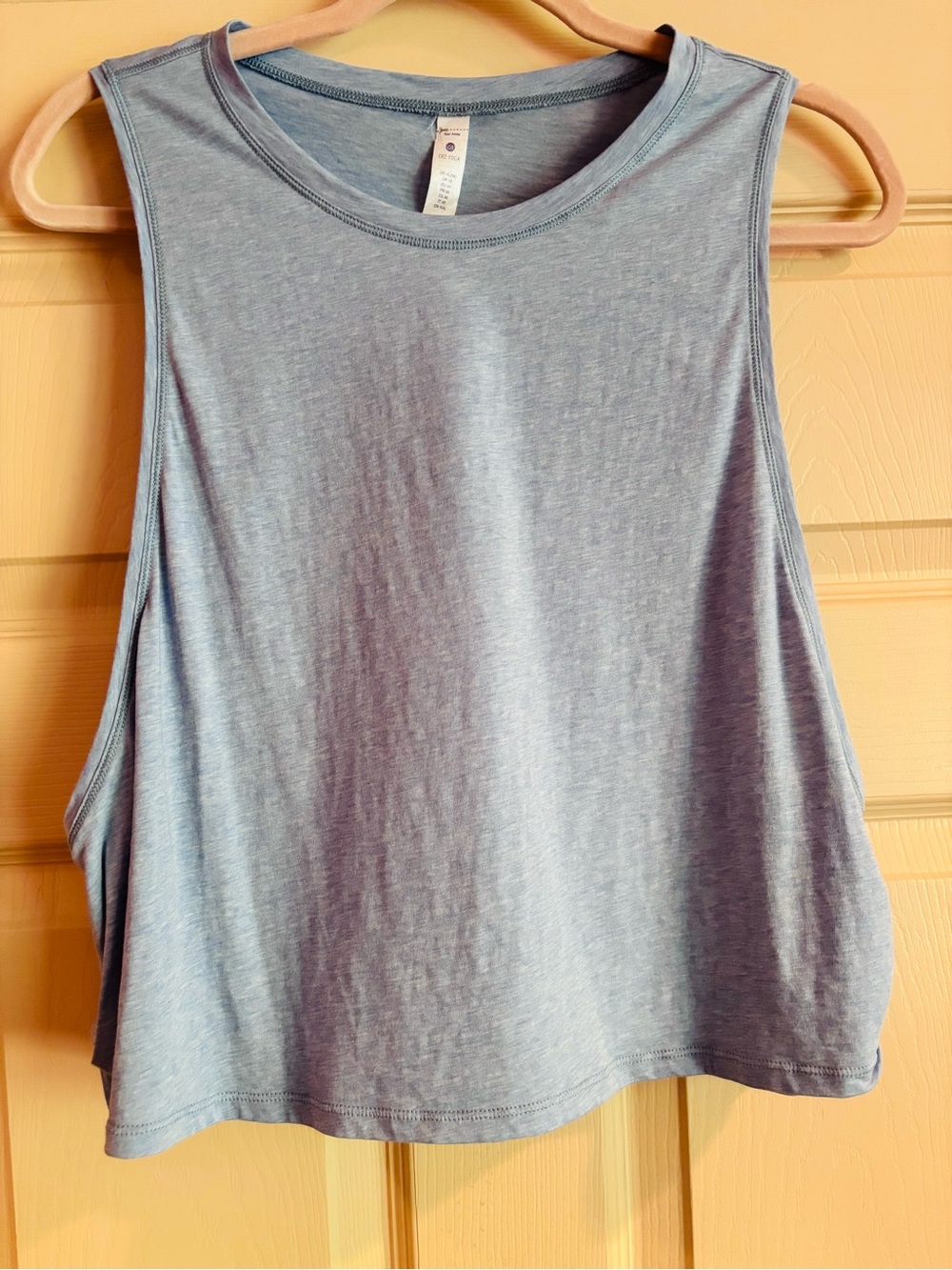 CRZ YOGA Light Blue Women's Muscle Tank Crop Top